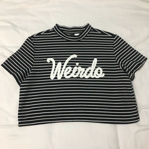 🍃“Weirdo” Striped Crop Top🍃